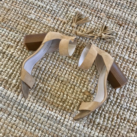 SALE❗️Nude Tassel Block Heels - Picture 2 of 7